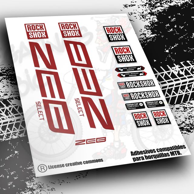 Pegatinas horquillas rock shox XC32 PB20
