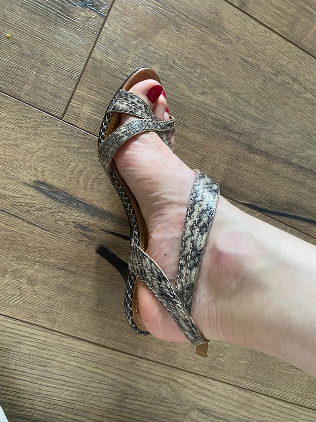 Sandalias Lanvin 35.5 piel serpiente
