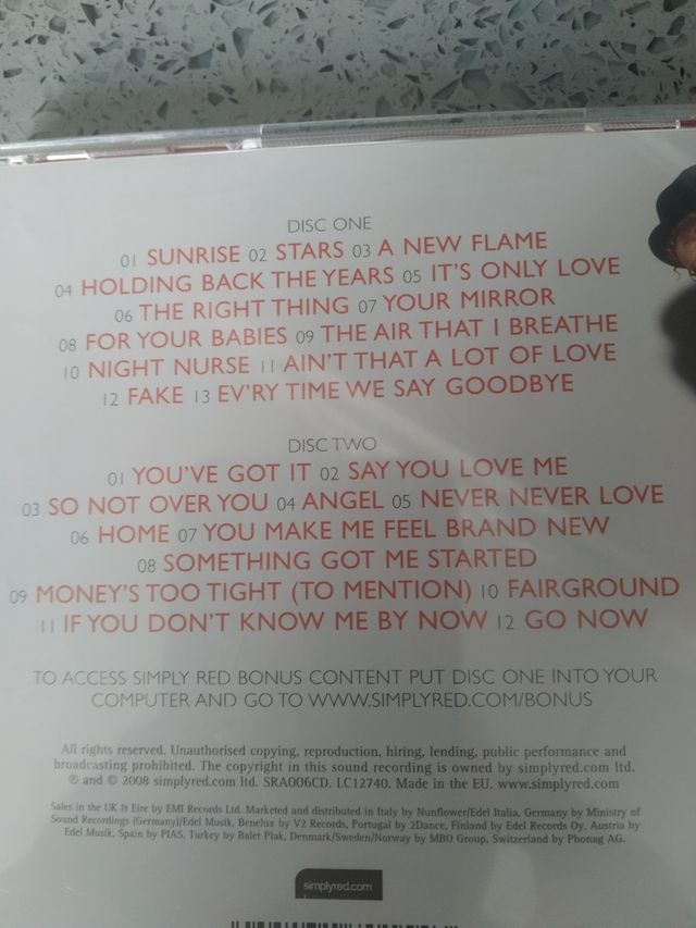 SIMPLY RED 2 CD's