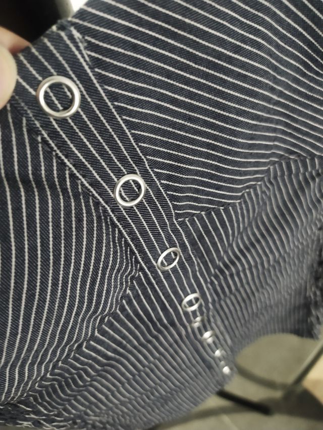 Corsé a rayas azul y blanco