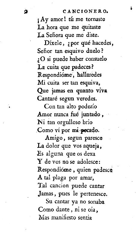[AÑO 1796]. CANCIONEROS Y ROMANCEROS ANTIGUOS.