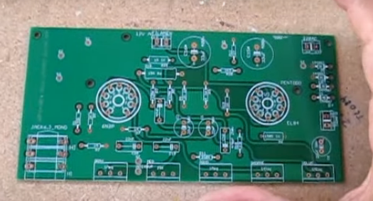amplificador de guitarra a valvulas pcb, component