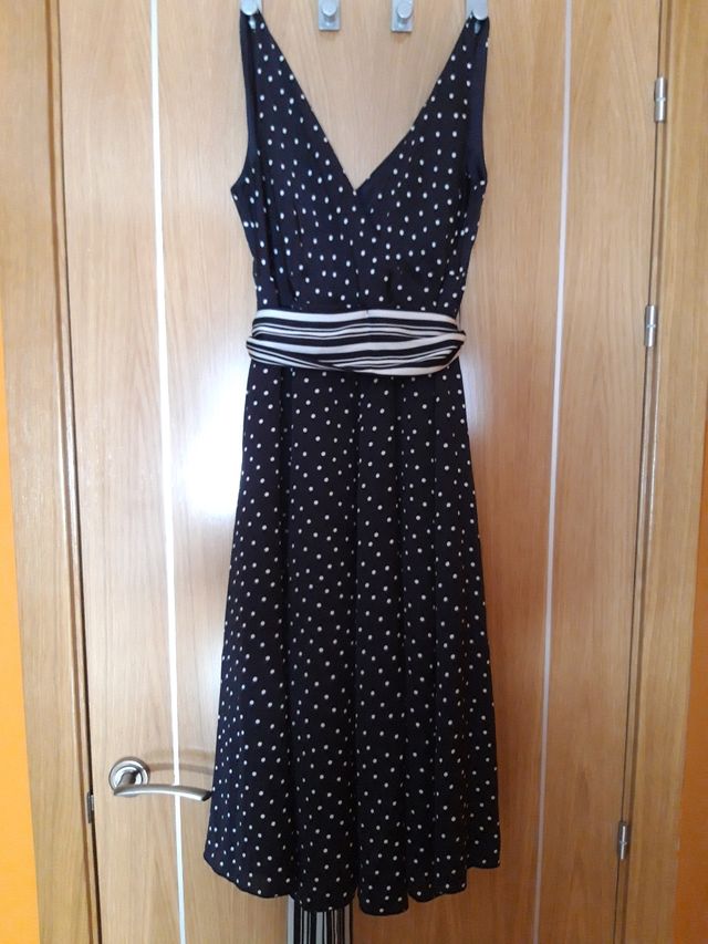 Vestido lunares regalo zapatos