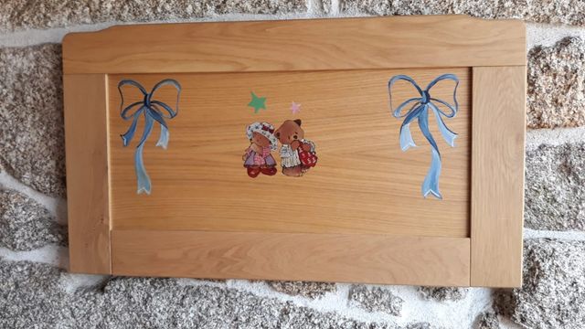 cabecero de castaño para cama de 90 de niños