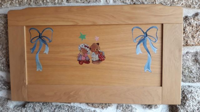 cabecero de castaño para cama de 90 de niños