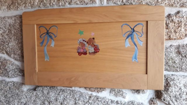 cabecero de castaño para cama de 90 de niños