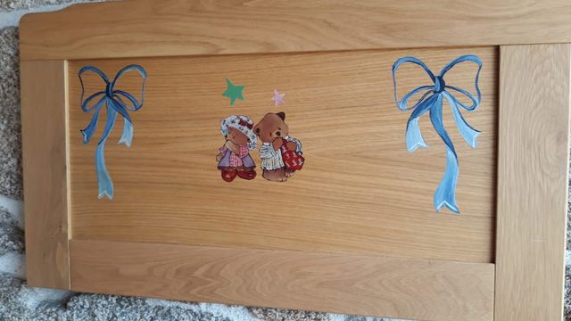 cabecero de castaño para cama de 90 de niños