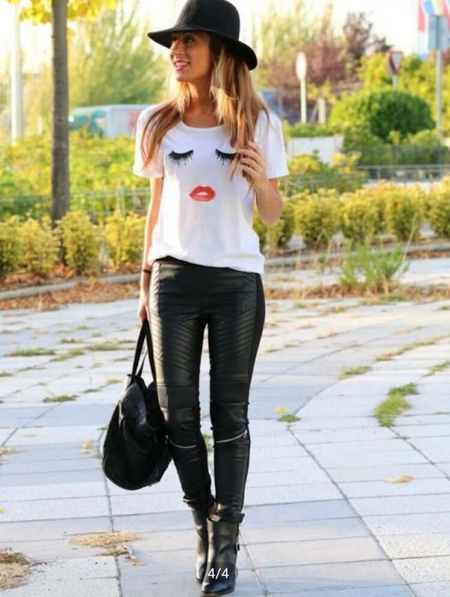 Camiseta blanca manga corta estampada