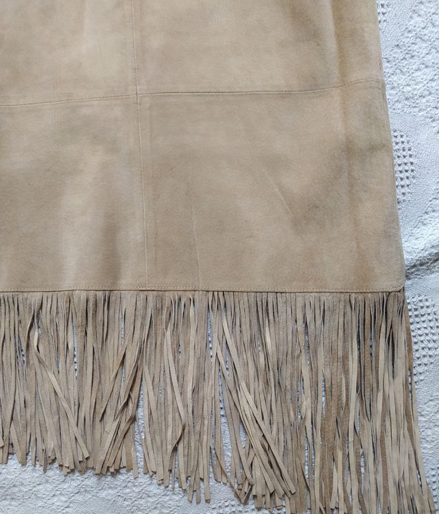 FALDA PIEN DE ANTE CON FLECOS MARCA HELIUM