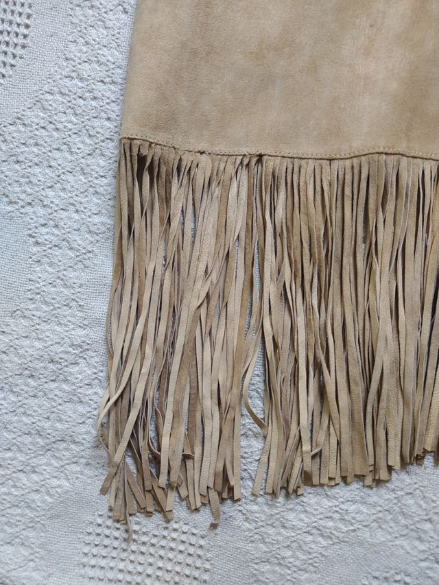 FALDA PIEN DE ANTE CON FLECOS MARCA HELIUM