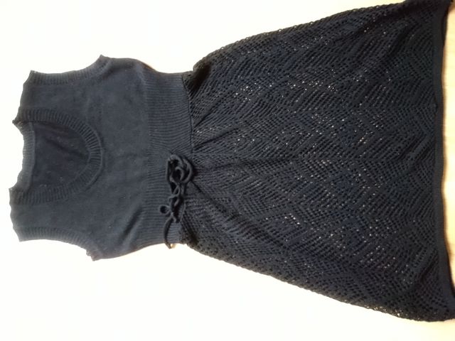 Vestido de punto semitransparente