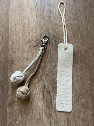 Llavero + bolsa de tela Biba