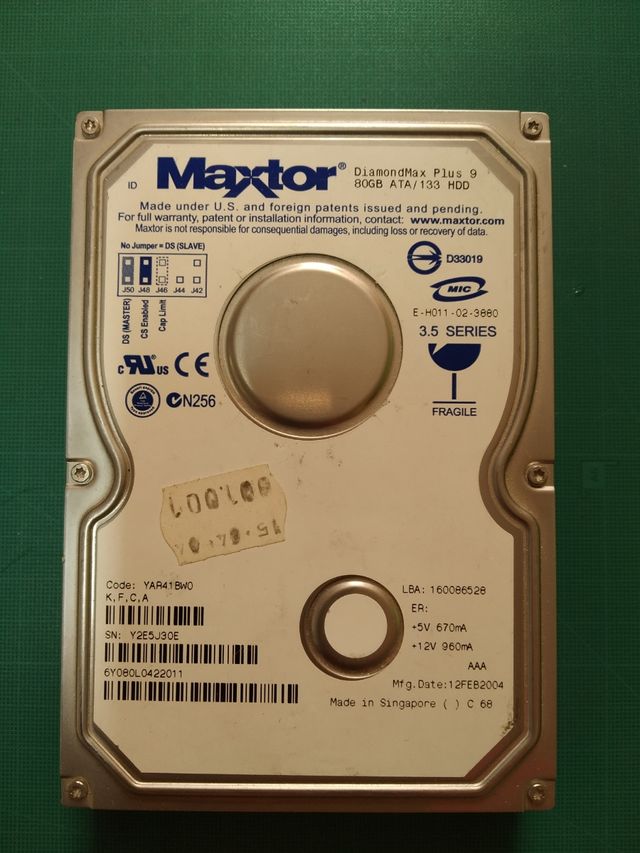 discos duros IDE 80 Gb