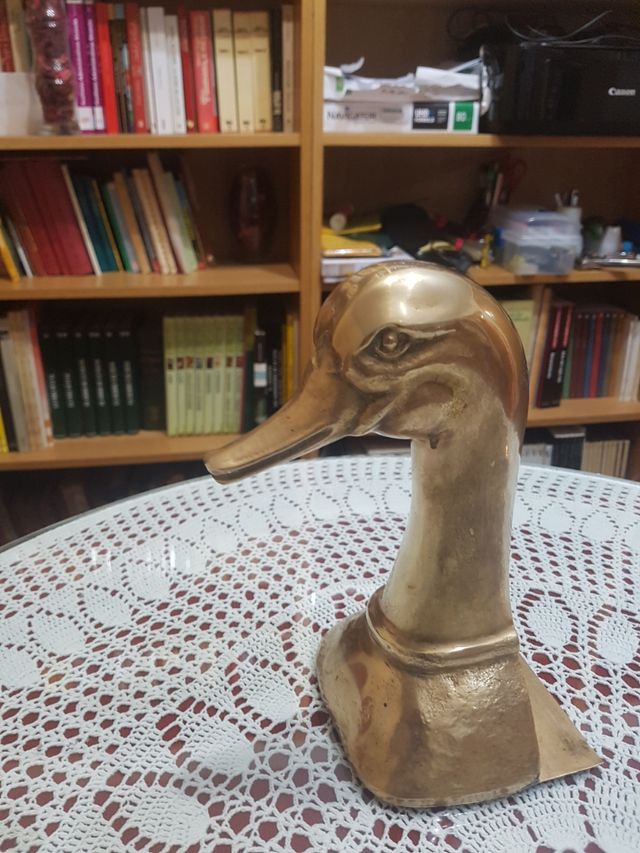 Pato sujeta libros vintage 