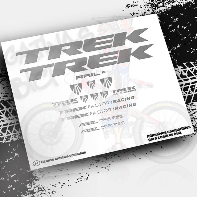 Pegatinas cuadro TREK RAIL 5 PB68