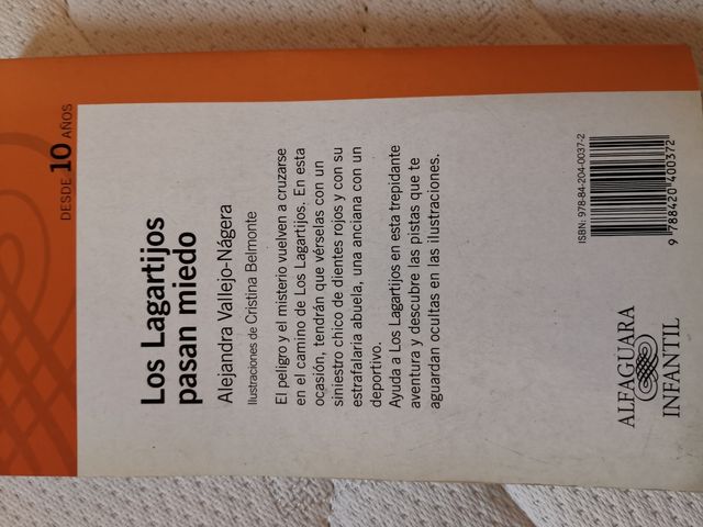 Libro "Los Lagartijos pasan miedo"