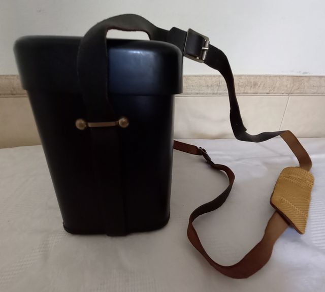 Preciosa caja de cuero para cámara Vintage