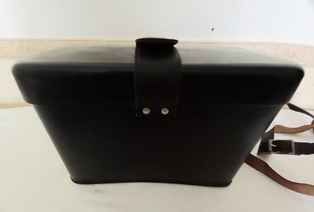 Preciosa caja de cuero para cámara Vintage