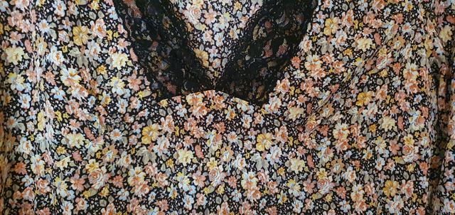 Vestido floral manga larga