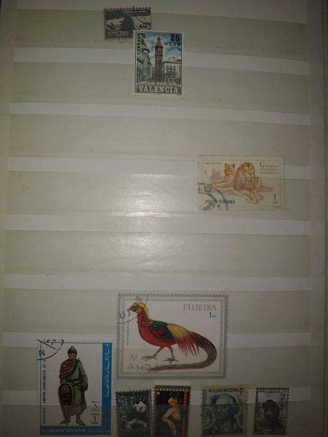 45 paginas de sellos antiguos de diferentes países