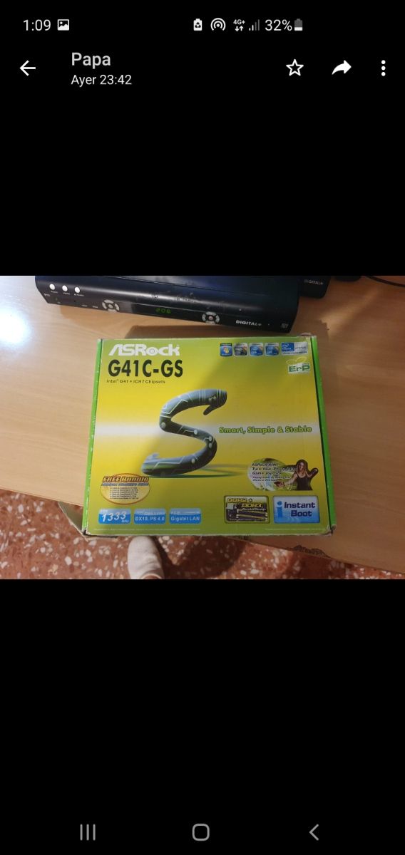 Placa base G41CGS reparar  + caja + chapa