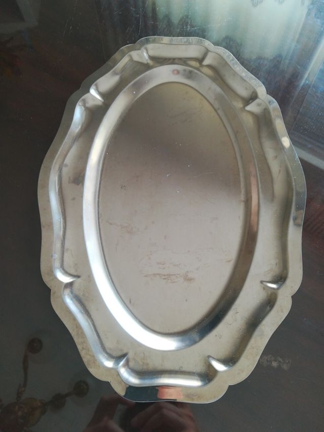 3 bandejas de acero inox