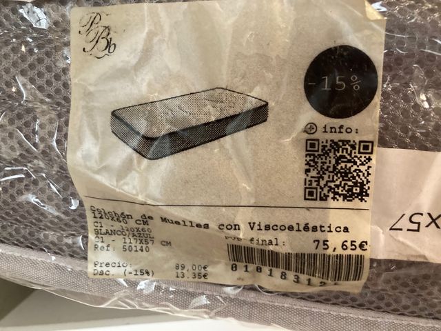 Colchón Cuna My Baby Matress Flip 120 x 60cm