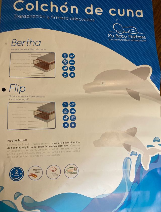 Colchón Cuna My Baby Matress Flip 120 x 60cm