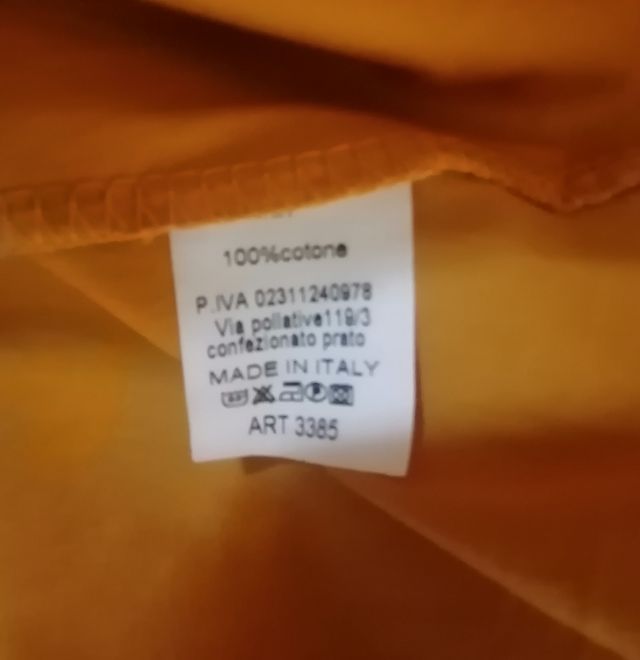 Vestido nuevo mostaza de algodón