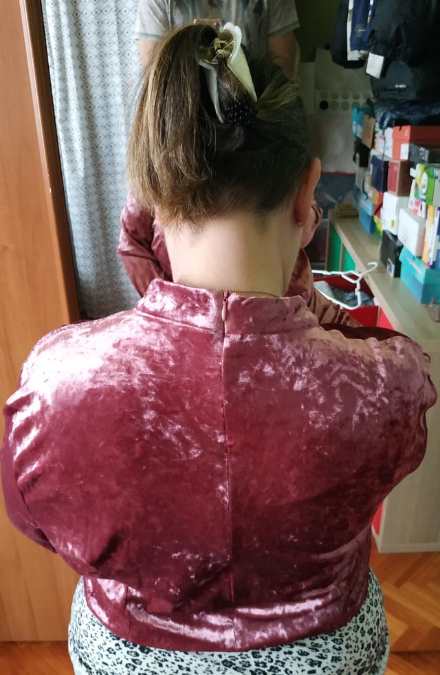 Top terciopelo talla grande