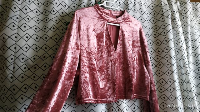 Top terciopelo talla grande