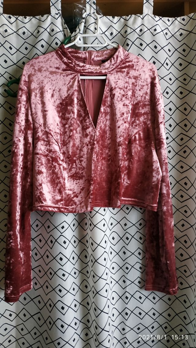 Top terciopelo talla grande