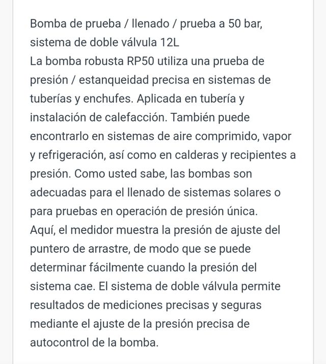 Bomba de presión nueva. Super Ego.