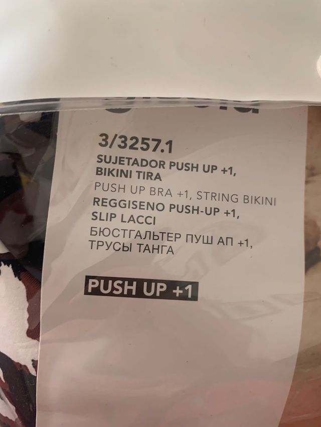 Sujetador Push Up +1 talla 90B