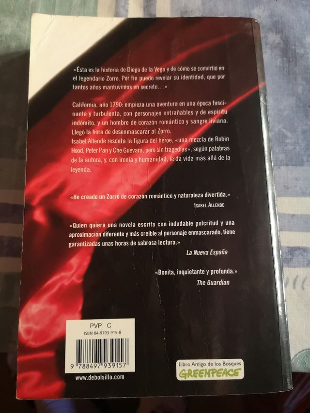 EL ZORRO de Isabel Allende