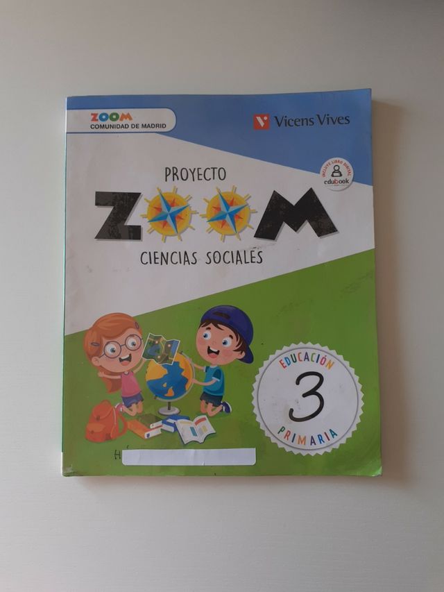 Libro de sociales ZOOM 3 Primaria. ISBN: 978846824