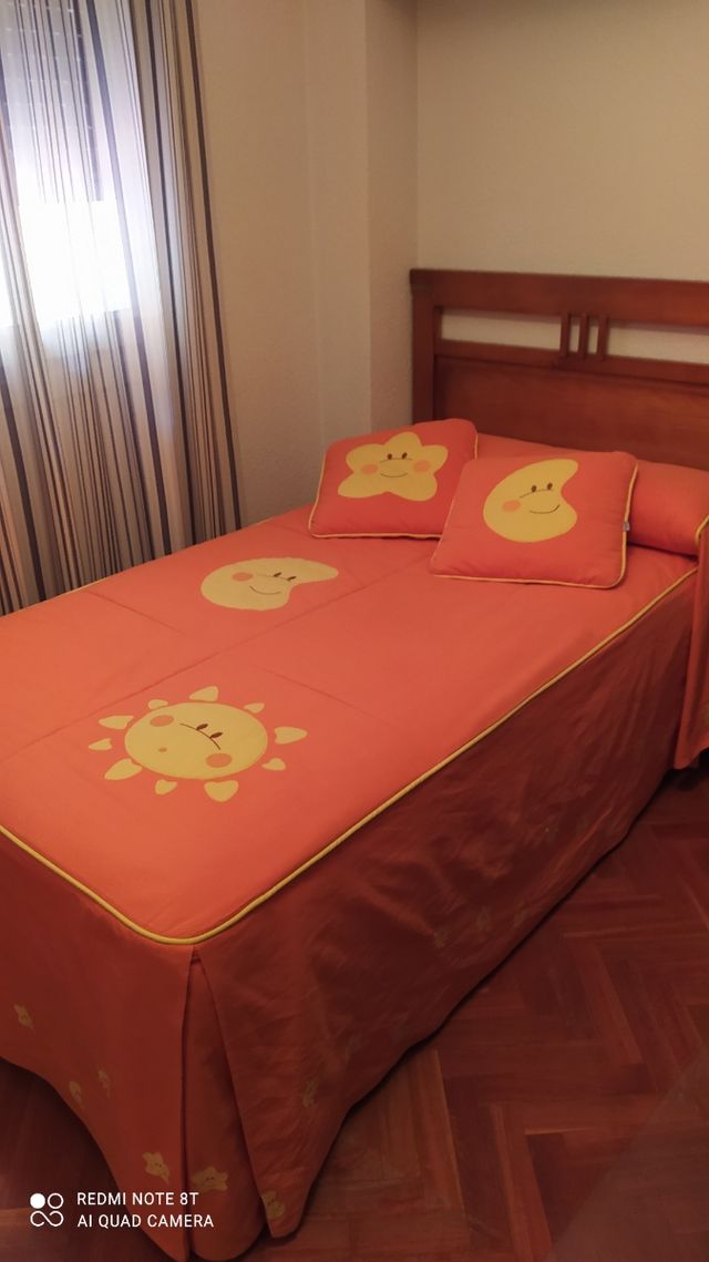 Edredón cama 105 x 190 ctm + dos cojines