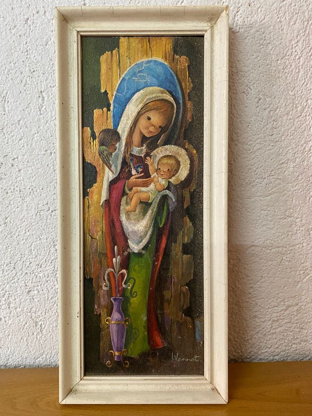 Cuadro antiguo de Virgen 