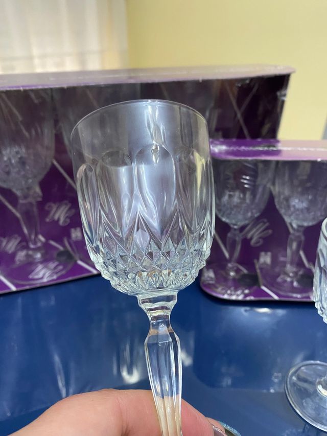 Pack 6 Copas nuevas Cristal tallado Reims France