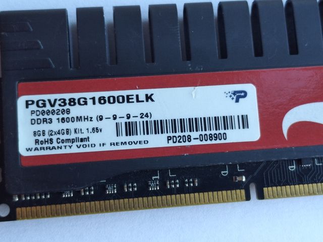 4Gb memoria RAM DDR3 Patriot 1600Mhz