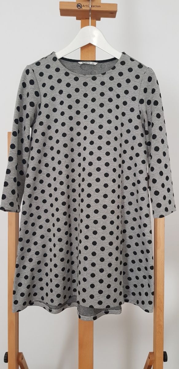 Vestido topos negros