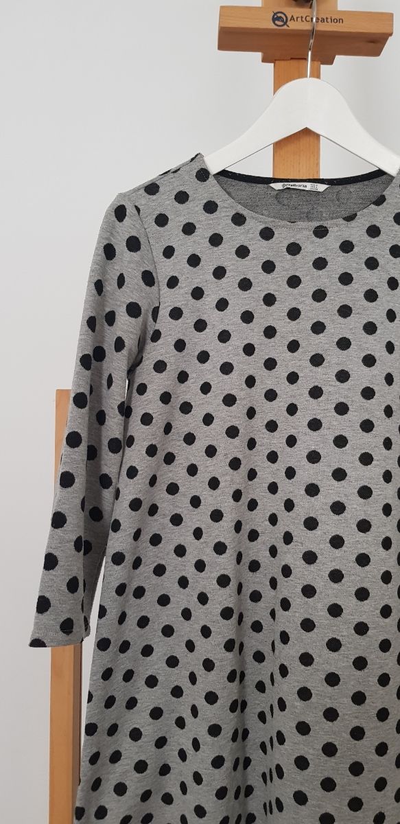 Vestido topos negros