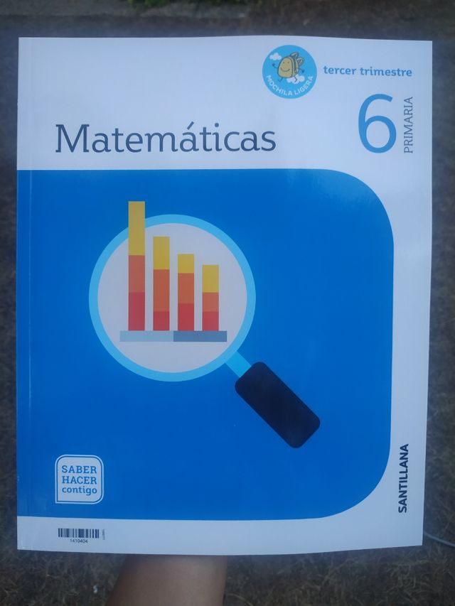 Libro Matemáticas 6 Primaria Santillana curso21/22