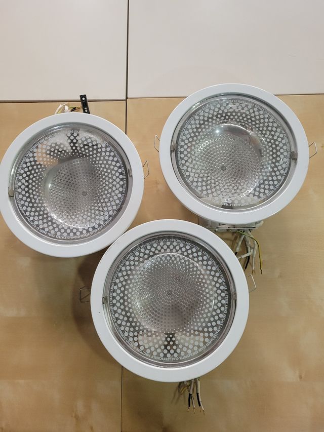 downlight conjunto de 3 directos a luz