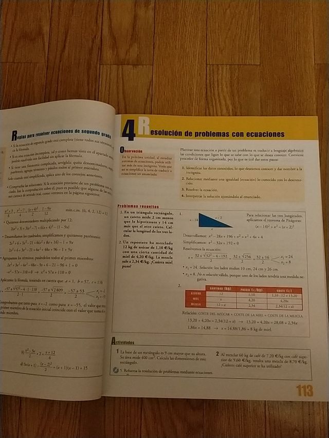 libro matemáticas de tercero eso