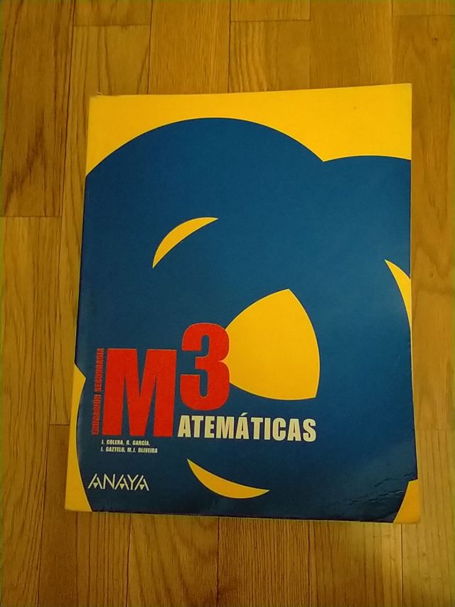 libro matemáticas de tercero eso