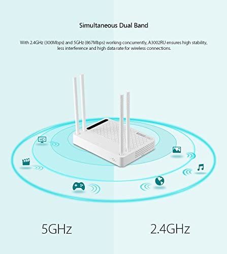 TOTOLINK AC 1200 Mbps DualBand Gigabit Router WiFi