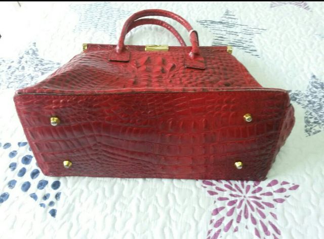 bolso piel rojo