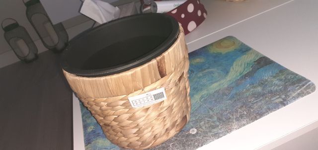 Maceta redonda trenzada 20x17cm