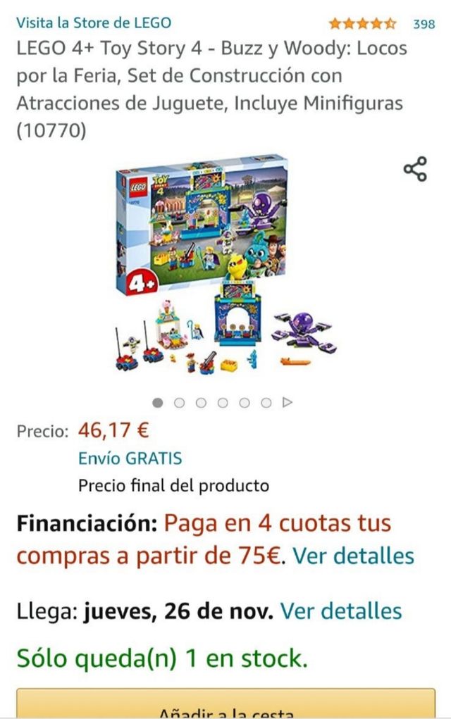 LEGO 10770 4+ Toy Story 4 Buzz y Woody: Locos por 